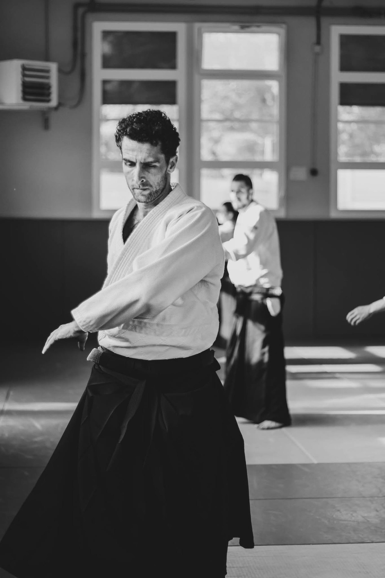 Adrien en pratique d'Aïkido